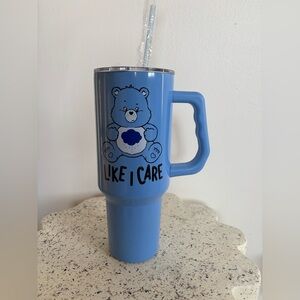 Silver Buffalo Care Bears Grumpy Bear Like I Care Stainless Steel Tumbler New